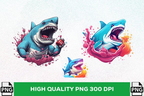 Download Shark Eating a Gummy Bear Illustration - Premium Resources